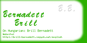 bernadett brill business card